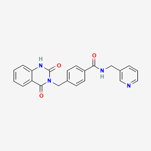 4-((2,4-dioxo-1,2-dihydroquinazolin-3(4H)-yl)methyl)-N-(pyridin-3-ylmethyl)benzamide