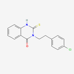 molecular formula C16H13ClN2OS B2664136 3-[2-(4-Chlorophenyl)ethyl]-2-sulfanyl-3,4-dihydroquinazolin-4-one CAS No. 422274-63-3