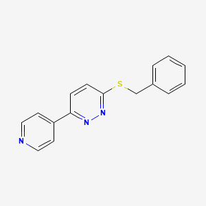 molecular formula C16H13N3S B2664138 3-Benzylsulfanyl-6-pyridin-4-ylpyridazine CAS No. 872701-38-7