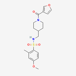 N-((1-(furan-3-carbonyl)piperidin-4-yl)methyl)-4-methoxy-2-methylbenzenesulfonamide
