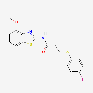 3-((4-fluorophenyl)thio)-N-(4-methoxybenzo[d]thiazol-2-yl)propanamide