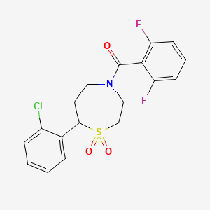 7-(2-chlorophenyl)-4-(2,6-difluorobenzoyl)-1lambda6,4-thiazepane-1,1-dione