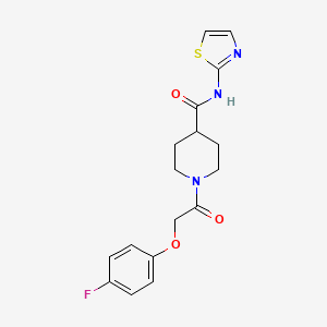 1-(2-(4-fluorophenoxy)acetyl)-N-(thiazol-2-yl)piperidine-4-carboxamide