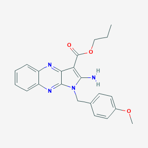 molecular formula C22H22N4O3 B266416 propyl 2-amino-1-(4-methoxybenzyl)-1H-pyrrolo[2,3-b]quinoxaline-3-carboxylate 