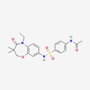 N-(4-(N-(5-ethyl-3,3-dimethyl-4-oxo-2,3,4,5-tetrahydrobenzo[b][1,4]oxazepin-8-yl)sulfamoyl)phenyl)acetamide