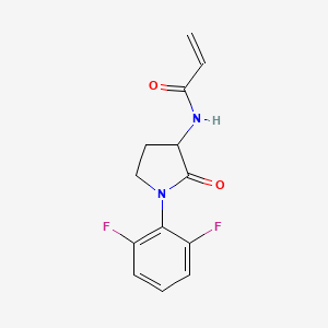 molecular formula C13H12F2N2O2 B2664176 N-[1-(2,6-Difluorophenyl)-2-oxopyrrolidin-3-yl]prop-2-enamide CAS No. 2174386-58-2