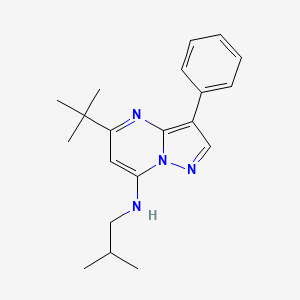 5-tert-butyl-N-(2-methylpropyl)-3-phenylpyrazolo[1,5-a]pyrimidin-7-amine