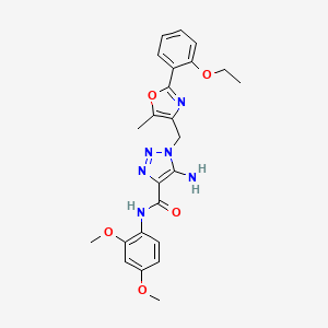 5-amino-N-(2,4-dimethoxyphenyl)-1-{[2-(2-ethoxyphenyl)-5-methyl-1,3-oxazol-4-yl]methyl}-1H-1,2,3-triazole-4-carboxamide
