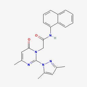 2-[2-(3,5-dimethylpyrazol-1-yl)-4-methyl-6-oxopyrimidin-1-yl]-N-naphthalen-1-ylacetamide