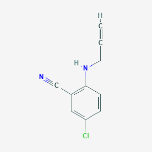molecular formula C10H7ClN2 B2664200 5-Chloro-2-[(prop-2-yn-1-yl)amino]benzonitrile CAS No. 1484470-70-3