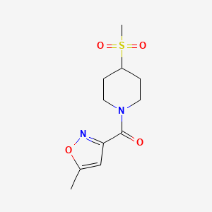 (5-Methylisoxazol-3-yl)(4-(methylsulfonyl)piperidin-1-yl)methanone