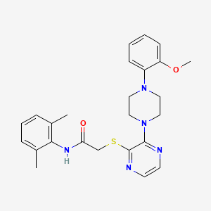 N-(2,6-dimethylphenyl)-2-[3-[4-(2-methoxyphenyl)piperazin-1-yl]pyrazin-2-yl]sulfanylacetamide