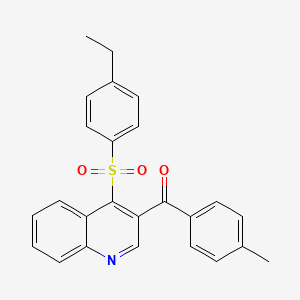 (4-((4-Ethylphenyl)sulfonyl)quinolin-3-yl)(p-tolyl)methanone