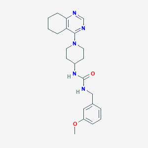 molecular formula C22H29N5O2 B2664235 1-(3-甲氧基苄基)-3-(1-(5,6,7,8-四氢喹唑啉-4-基)哌啶-4-基)脲 CAS No. 2034410-20-1