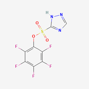 molecular formula C8H2F5N3O3S B2664236 (2,3,4,5,6-Pentafluorophenyl) 1H-1,2,4-triazole-5-sulfonate CAS No. 1803582-02-6