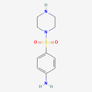 molecular formula C10H15N3O2S B2664240 4-(Piperazin-1-ylsulfonyl)aniline CAS No. 318280-95-4; 69249-13-4