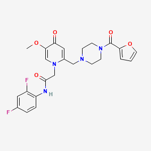 N-(2,4-difluorophenyl)-2-(2-((4-(furan-2-carbonyl)piperazin-1-yl)methyl)-5-methoxy-4-oxopyridin-1(4H)-yl)acetamide