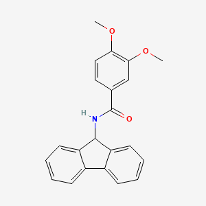 molecular formula C22H19NO3 B2664249 N-(9H-fluoren-9-yl)-3,4-dimethoxybenzamide CAS No. 694473-72-8