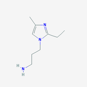 molecular formula C9H17N3 B2664251 3-(2-Ethyl-4-methylimidazol-1-YL)propan-1-amine CAS No. 24029-14-9