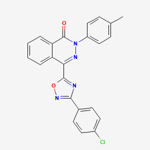 molecular formula C23H15ClN4O2 B2664254 4-[3-(4-chlorophenyl)-1,2,4-oxadiazol-5-yl]-2-(4-methylphenyl)phthalazin-1(2H)-one CAS No. 1291846-29-1