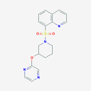 8-((3-(Pyrazin-2-yloxy)piperidin-1-yl)sulfonyl)quinoline