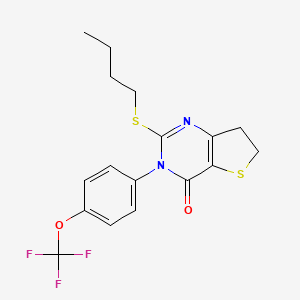 2-Butylsulfanyl-3-[4-(trifluoromethoxy)phenyl]-6,7-dihydrothieno[3,2-d]pyrimidin-4-one