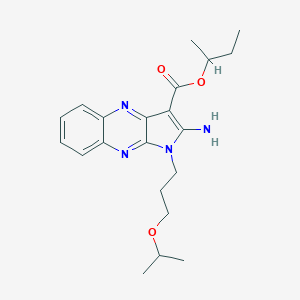molecular formula C21H28N4O3 B266427 butan-2-yl 2-amino-1-[3-(propan-2-yloxy)propyl]-1H-pyrrolo[2,3-b]quinoxaline-3-carboxylate 