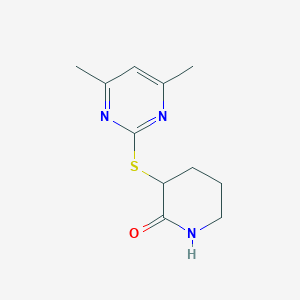 3-((4,6-Dimethylpyrimidin-2-yl)thio)piperidin-2-one