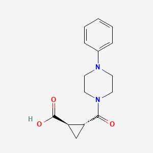 (1R,2R)-2-(4-Phenylpiperazine-1-carbonyl)cyclopropane-1-carboxylic acid