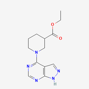 ethyl 1-(1H-pyrazolo[3,4-d]pyrimidin-4-yl)piperidine-3-carboxylate