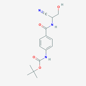 molecular formula C15H19N3O4 B2664297 tert-butyl N-{4-[(1-cyano-2-hydroxyethyl)carbamoyl]phenyl}carbamate CAS No. 2094587-32-1
