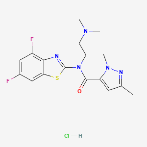 N-(4,6-difluorobenzo[d]thiazol-2-yl)-N-(2-(dimethylamino)ethyl)-1,3-dimethyl-1H-pyrazole-5-carboxamide hydrochloride
