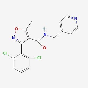 molecular formula C17H13Cl2N3O2 B2664310 3-(2,6-dichlorophenyl)-5-methyl-N-(pyridin-4-ylmethyl)-1,2-oxazole-4-carboxamide CAS No. 349134-85-6