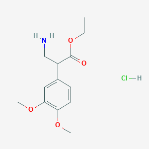 Ethyl 3-amino-2-(3,4-dimethoxyphenyl)propanoate hydrochloride
