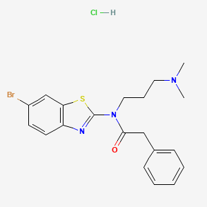 N-(6-bromobenzo[d]thiazol-2-yl)-N-(3-(dimethylamino)propyl)-2-phenylacetamide hydrochloride