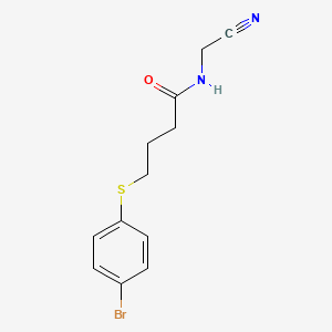molecular formula C12H13BrN2OS B2664340 4-[(4-bromophenyl)sulfanyl]-N-(cyanomethyl)butanamide CAS No. 1355506-80-7