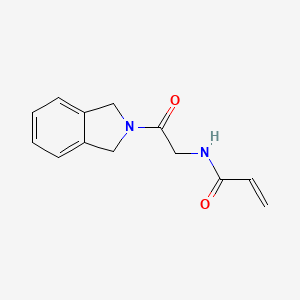 molecular formula C13H14N2O2 B2664348 N-[2-(1,3-Dihydroisoindol-2-yl)-2-oxoethyl]prop-2-enamide CAS No. 2196443-52-2