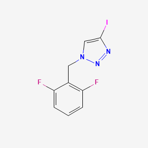 molecular formula C9H6F2IN3 B2664350 1-[(2,6-difluorophenyl)methyl]-4-iodo-1H-1,2,3-triazole CAS No. 1955540-09-6