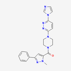 (4-(6-(1H-imidazol-1-yl)pyridazin-3-yl)piperazin-1-yl)(1-methyl-3-phenyl-1H-pyrazol-5-yl)methanone