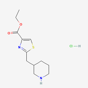 Ethyl 2-(piperidin-3-ylmethyl)-1,3-thiazole-4-carboxylate;hydrochloride