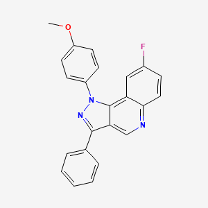 molecular formula C23H16FN3O B2664365 8-fluoro-1-(4-methoxyphenyl)-3-phenyl-1H-pyrazolo[4,3-c]quinoline CAS No. 892358-25-7