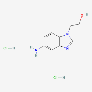 molecular formula C9H13Cl2N3O B2664369 2-(5-Amino-benzoimidazol-1-yl)-ethanol dihydrochloride CAS No. 1158248-63-5
