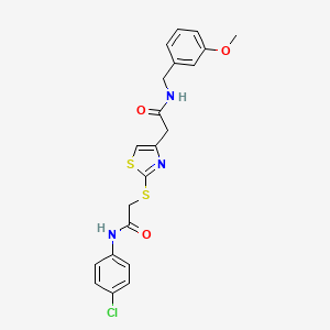 N-(4-chlorophenyl)-2-((4-(2-((3-methoxybenzyl)amino)-2-oxoethyl)thiazol-2-yl)thio)acetamide