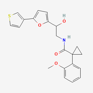 N-(2-hydroxy-2-(5-(thiophen-3-yl)furan-2-yl)ethyl)-1-(2-methoxyphenyl)cyclopropanecarboxamide