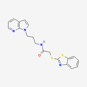 N-(3-(1H-pyrrolo[2,3-b]pyridin-1-yl)propyl)-2-(benzo[d]thiazol-2-ylthio)acetamide