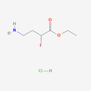 molecular formula C6H13ClFNO2 B2664390 Ethyl 4-amino-2-fluorobutanoate;hydrochloride CAS No. 2253630-91-8