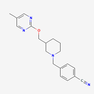 4-[[3-[(5-Methylpyrimidin-2-yl)oxymethyl]piperidin-1-yl]methyl]benzonitrile