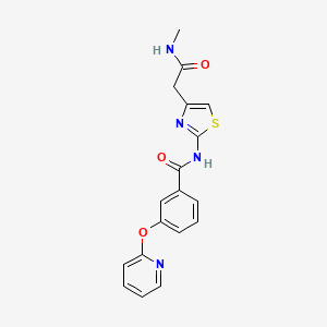 N-(4-(2-(methylamino)-2-oxoethyl)thiazol-2-yl)-3-(pyridin-2-yloxy)benzamide