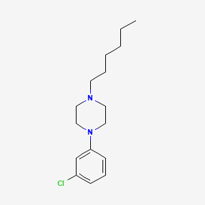 molecular formula C16H25ClN2 B2664419 1-(3-Chlorophenyl)-4-hexylpiperazine CAS No. 141510-98-7