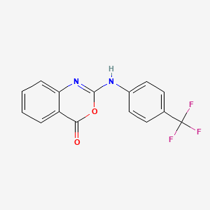 molecular formula C15H9F3N2O2 B2664448 2-[4-(三氟甲基)苯胺基]-4H-3,1-苯并噁唑-4-酮 CAS No. 278609-56-6